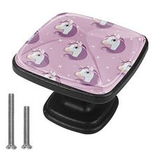 Testa di unicorno Pomelli per Porta Set di 4 Pomelli per Mobili Manopole per Cassetti Cucina Armadio Vetro