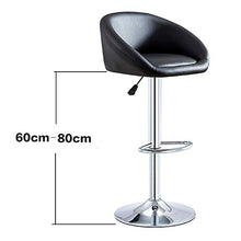 Set Di 2 Sgabelli Da Bar Regolabili, Sedie Girevoli Con Schienale, Altezza Del Bancone Della Cucina Da Pub, Base Stabile Rotonda sedile da pub (Colore : Black with Backrest A and Footrest)