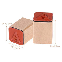 HEALLILY 1 Set di Gomma di Legno Timbri di Legno Stampers Legno Montato Timbro di Gomma di Gomma di Legno Lettere di Alfabeto per Le Forniture Capitalizzati 10 Numeri