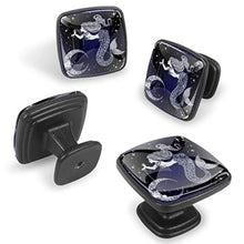 Sirena della luna Pomelli per Porta Set di 4 Pomelli per Mobili Manopole per Cassetti Cucina Armadio Vetro
