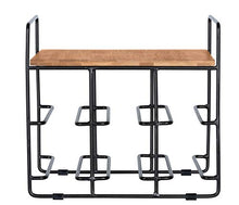 WENKO Scaffale portabottiglie di vino Loft - Scaffale portabottiglie, supporto per bottiglie da vino con ripiano, Bambù, 30 x 27.5 x 24 cm, Marrone