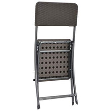 vidaXL 2X Sedie da Giardino Pieghevoli HDPE e Rattan Marrone Seduta Seggiole