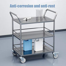 Carrello Silenzioso A Tre Strati, Carrelli per Chirurgia Ospedaliera, Carrello per Cure Infermieristiche, Carrello Scorrevole in Acciaio Inossidabile con Freni, Veicolo per Attrezzature Mediche