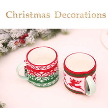 UPKOCH 2 Pezzi di coperchi per Bottiglia di Tazza di Natale in Maglia Manica Tazza di caffè Decorativi coperchi di Tazza di Natale per la tavola di Natale centrotavola Decorazione