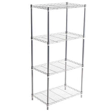 CHHD Scaffali in Piedi, Scaffale a 4 Ripiani Scaffale in Metallo per carichi Pesanti Scaffale a Filo Scaffale Organizer per Cucina di casa Bagno, 56 x 35 x 120 cm