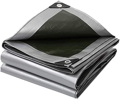 Tela da Vela Tessuto telone Antipioggia e telone di Protezione Solare in Argento (Grigio) |telone Impermeabile for compiti Pesanti Copertura for Tenda da Campeggio, Amaca, Piscina, Auto, Moto