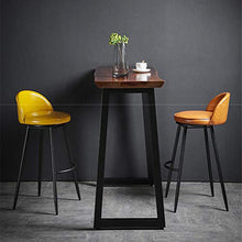 Ljings - Sgabello girevole in pelle PU, stile retrò, per bar, bar, cucina, pub, bancone da cucina, in stile moderno, per interni ed esterni, per sala da pranzo, 75 cm, colore: marrone