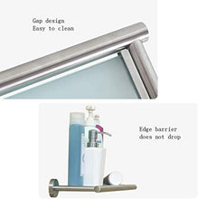 GDFEH Scaffale per Bagno in Vetro Scaffale per Doccia da Bagno, 304 in Acciaio Inox Acciaio Inox Muro Stand cosmetico scaffale per Il Bagno Scaffale di stoccaggio in Vetro temperato 21.2x5.7 Pollici