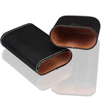 SMEJS Black Leather Cigar Humidor - può ospitare 3 Sigaro Viaggio Portatile Holster/Cigar Humidor