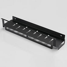Dongyd Barra di Alluminio per mensola Bagno in Alluminio - 120mm * 600mm * 75mm - Mensola per scaffali da Parete con Doppio rettangolo Nero