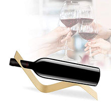 HERCHR Porta Bottiglie di Vino Porta Bottiglie da Vino Portabottiglie per Vino Singolo Porta Bottiglia di Vino in Acciaio Inossidabile 35 x 5 x 14,5 cm