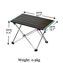 Tavolo Pieghevole in Lega di Alluminio, Tavolo Portatile da Esterno Ultraleggero E Multifunzionale, per Giardino, Patio, Picnic, Barbecue, Pesca in Spiaggia, Carico di Orso 25 kg / 55 Libbre