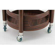 YIN YIN Carrello per Ripiani Scaffale in Ferro battuto Mobile in Legno conveniente Solido Stabile Cucina Ristorante Vino Carrello cremagliera Rosso Noce Colore 40X40X77cm Carrello a rulli