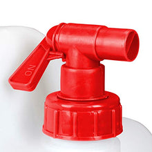 Relaxdays Tanica con Rubinetto, Coperchio a Vite del Contenitore, per Acqua Potabile, 25 L, Senza BPA, Bianco-Rosso, 25 Litri