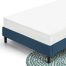 ZINUS Curtis 35 cm Telaio del letto a piattaforma imbottito | Base per materasso | Supporto per doghe in legno | Facile da montare | 140 x 190 cm | Blu Navy