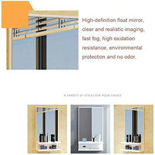GJSN Nordic Style Modern Home Bagno Mobile Bagno, Armadi a Specchio Bagno in Legno Massello con Mensola Armadio a Tenuta a Muro, Impermeabile e Anti-Nebbia (Colore: Brown, Dimensioni: 40 * 10 * 71 Cm