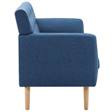 Festnight Divano a 3 Posti in Tessuto Imbottito Blu,Divano Design,Divano da Slotto,Divano per Soggiorno,DIvnao in Stoffa 172x70x82cm