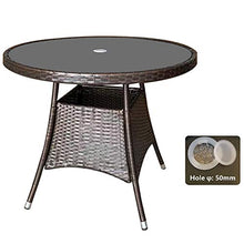 Set di Mobili da Giardino per Esterni, Set di Conversazioni per Sedie in Vimini da 5 Pezzi Include 4 Sedie E 1 Tavolo Set di Mobili Combinati in Rattan per Tutte Le Stagioni