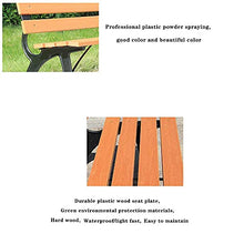 GaoF Panca con Schienale per terrazza Parco Giardino, Panca per Il Tempo Libero da Esterno 2-3 posti Seduta in Metallo ghisa, Sedia Portico in Legno plastica Resistente agli Agenti