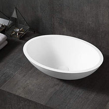 Lavabo da appoggio TW2106 di colata minerale (Pure Acrylic) - Lucido - 50 x 35 x 15 cm, Piletta Pop-up:Con piletta Pop-up, Coperchio piletta supplementare:senza coperchio supplementare
