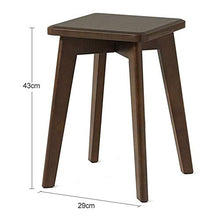 HLL Sgabelli, Vanity Sgabelli con gambe in legno di faggio, trucco banco Dressing Sgabello, posto in più adatto per la colazione Cucina,Noce nera,6 sgabelli