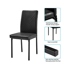 Sedute multifunzionali, 4pcs Quadrato Tavolo da tavolo Schienale Stile Croce Decorazione Nera Sedie da pranzo Nera Sedie all'aperto per portico, a bordo piscina, patio, giardino, balcone, cortile, arr