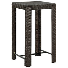 vidaXL Set da Bar da Giardino 5 pz con Cuscini in Polyrattan Marrone