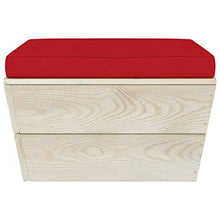 vidaXL Ottomana da Giardino su Pallet con Cuscino in Legno di Abete