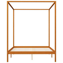 SKM Giroletto con Baldacchino 4 Cassetti in Legno di Pino 180x200 cm (50.65kg) Marrone-0545
