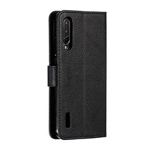 Robinsoni Custodia Compatibile con Xiaomi CC9E Case Portafoglio Cover Libro Case Piuma Stampato Pelle PU Antiurto Case Wallet Taccuino Cover Libretto Cartone Animato Case Folio Flip Cover Nero