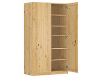Erst-Holz Alto e solido armadio a 5 ripiani per casa/ufficio/officina in Pino naturale 90.60-45