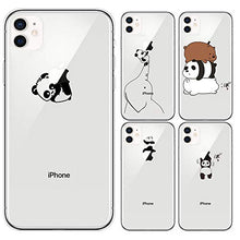 CrazyLemon per iPhone 11 Custodia Cover in silicone trasparente Protezione anticaduta Custodia protettiva in TPU opaca antiscivolo per iPhone 11 - Tre orsi