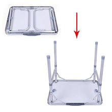 GOTOTOP Tavolo da Campeggio Portatile Tavolo Camper, Campeggio Picnic in Alluminio Pieghevole, Giardino Campeggio Tavolo, Altezza Regolabile, 60.2 x 45cm