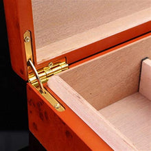 XZJJZ 20 Conte Caso Humidor Brown Cigar Box Legno di Cedro Cigar Caso Portatile della Cassa della Scatola umidificatore igrometro Cigar Humidor for Le Sigarette