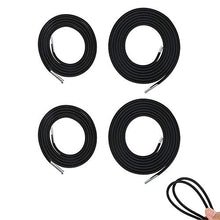JTWEB 4pcs 4mm/6mm Cordini di Ricambio per Sedia Pieghevole a gravità Zero Universali, Strumento di Riparazione Elastici Corda per Sedie Reclinabile per Sedia da Lounge (Nero)