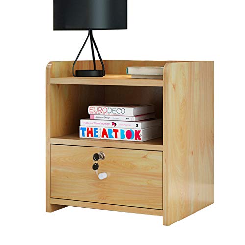 Comodino con cassetto Semplice Camera da Letto Moderna Semplice con armadietto con armadietto Serratura FANJIANI