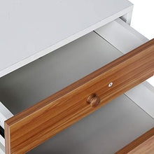 Wakects Comodino moderno comodino comodino in legno tavolino con gambe comodino con mobili per camera da letto con 2 cassetti 40 x 40 x 58 cm
