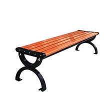 Terrazza parco panchina da giardino sedia portico, Panca relax da balcone con braccioli e schienale, Struttura in legno massello anticorrosivo e fusione di alluminio, Capacità di carico 1102BLS
