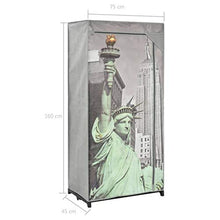 Festnight Guardaroba Portatile, Armadio in Tessuto 75x45x160 cm