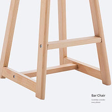 XuQinQin Sgabello da Bar in Legno massello di faggio Rosso con Schienale Imbottito Home Cucina da Cucina Sgabelli con poggiapiedi Pub sgabelli da Bar (Size : 65)