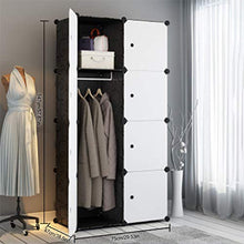 WBTY - Cesto portaoggetti portatile da assemblare, armadio, camera da letto, armadio con ante