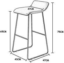 Bar Stool Industriale Chair Pedane Schienale Sedie da Pranzo Sgabelli for Cucina Bar Café Sgabelli Cuoio sede di Ferro Semplice Moderna abitazione Alto Colazione for Counter Similpelle Esterno