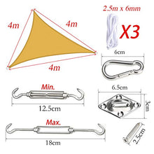 JNCH Vela Ombreggiante Triangolare 4x4x4m Tenda a Vela Parasole da Esterno Protezione Solare Anti Raggi UV Vela Omreggiante Impermeabile Respirante per Giardino Esterno con Kit di Installazione Giallo