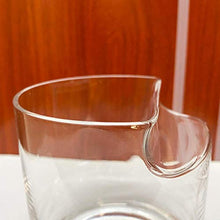 Sweetrl - Bicchiere rotondo per sigari e whisky, con porta sigari, in vetro, per casa, bar