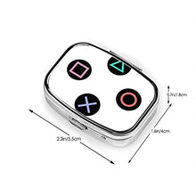 Portapillole quadrato Portapillole moda Portapillole da viaggio Gioca con pulsanti del controller Playstation Dispenser per integratori di vitamine Medici