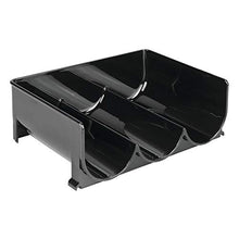 mDesign Set da 8 portabottiglie vino e bevande – Portabottiglie frigo impilabili e con pratici manici – Scaffale portabottiglie per la cucina in plastica senza BPA – nero