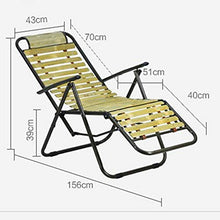 FUFU Sedie a Sdraio Sedia Pieghevole bambù reclinabile Sedia Pausa Pranzo Sedia da Ufficio Sedia da Spiaggia Sedia per Il Tempo Libero Sedia di bambù Sedia Sedia Siesta Pieghevole Dimensioni: 48 * 11