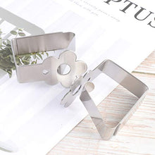 DOITOOL 4Pcs in Acciaio Inox Tovaglia Clip di Stile del Fiore del Pannello Esterno Tavolo Regolabile Morsetti Tavolo della Copertura del Panno Morsetti Supporto per La Casa di Nozze