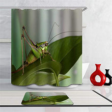 LIYAN Combinazione Bagno. Immagini Chiare E Colori Vivaci Rendono Il Tuo Bagno Pieno di Vita. Accessori da Bagno. Cavalletta sulla Foglia Verde.