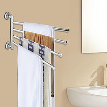 Portasciugamani Da Parete Portasciugamani Rotante a Parete In Acciaio Inox Appendiabiti a Muro Appendiabiti Organizer Home Kitchen Accessori Bagno con 4 Barre Rotanti